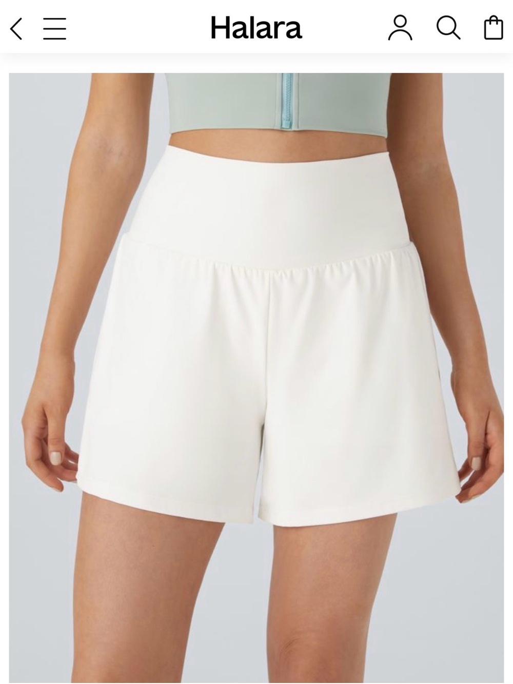 HALARA NWT SMALL SoftlyZero™ Airy Super High Waisted 2-in-1 LAYERS SHORTS